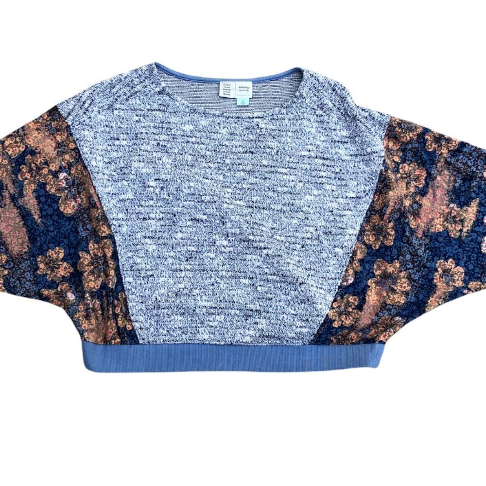 SATURDAY SUNDAY by ANTHROPOLOGIE Knit Pullover Sweater Women's XS Loose Fit Grey